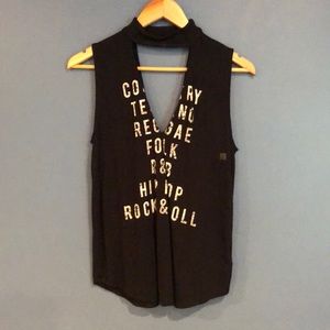 Sleeveless Deep V Shirt